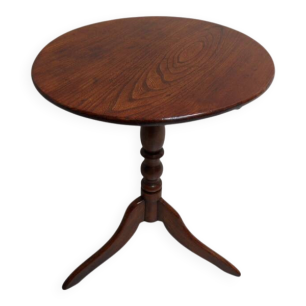 Table d'appoint ronde antique à plateau basculant