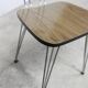Paire de chaises Formica 1970 pieds Eiffel marron