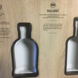 Store display for whisky and rum in metal and melamine