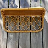 Rattan wall shelf