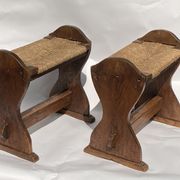 Tabouret en osier monastry antique ou hocker
