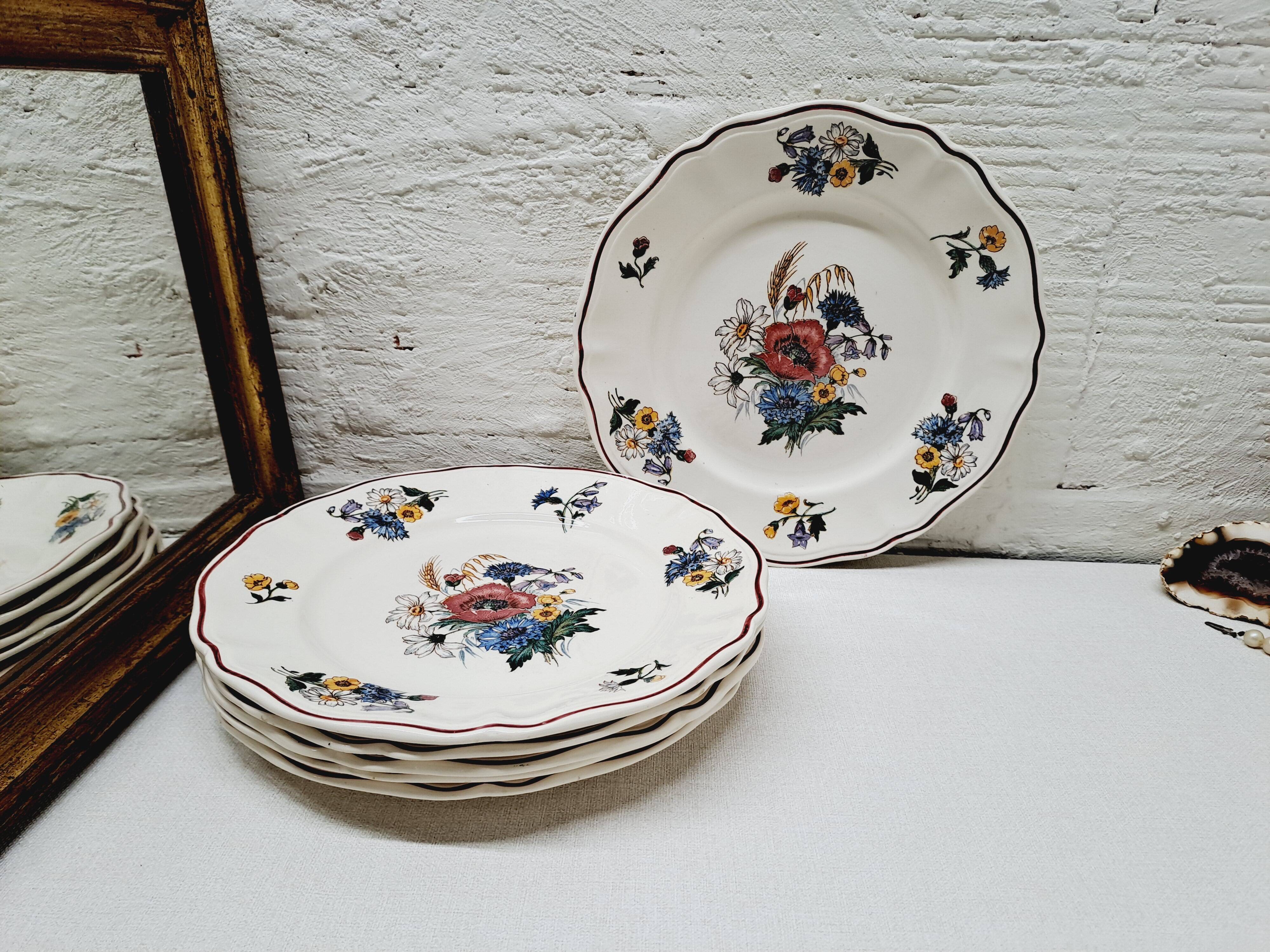 Set 6 assiettes dessert Sarreguemines