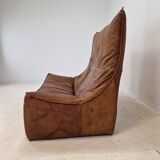 Montis “The Rock” Sofa In Brown Leather By Gerard Van Den Berg, 1970s