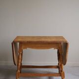 Danish mid-century folding side table in oak, Henning Kjærnulf, 1960s.