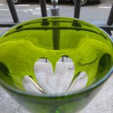 12cl Baccarat crystal wine glass, Genova model, Chartreuse lined, 19.1cm