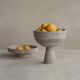 Silver travertine bowl XL