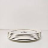 6 Sarreguemines earthenware dessert plate with flowers, Armelle model