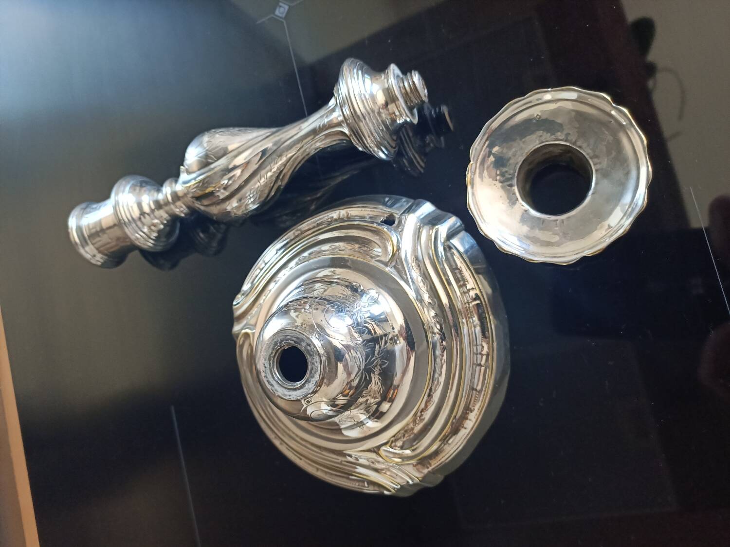 Louis XVIIIth century silver candlestick