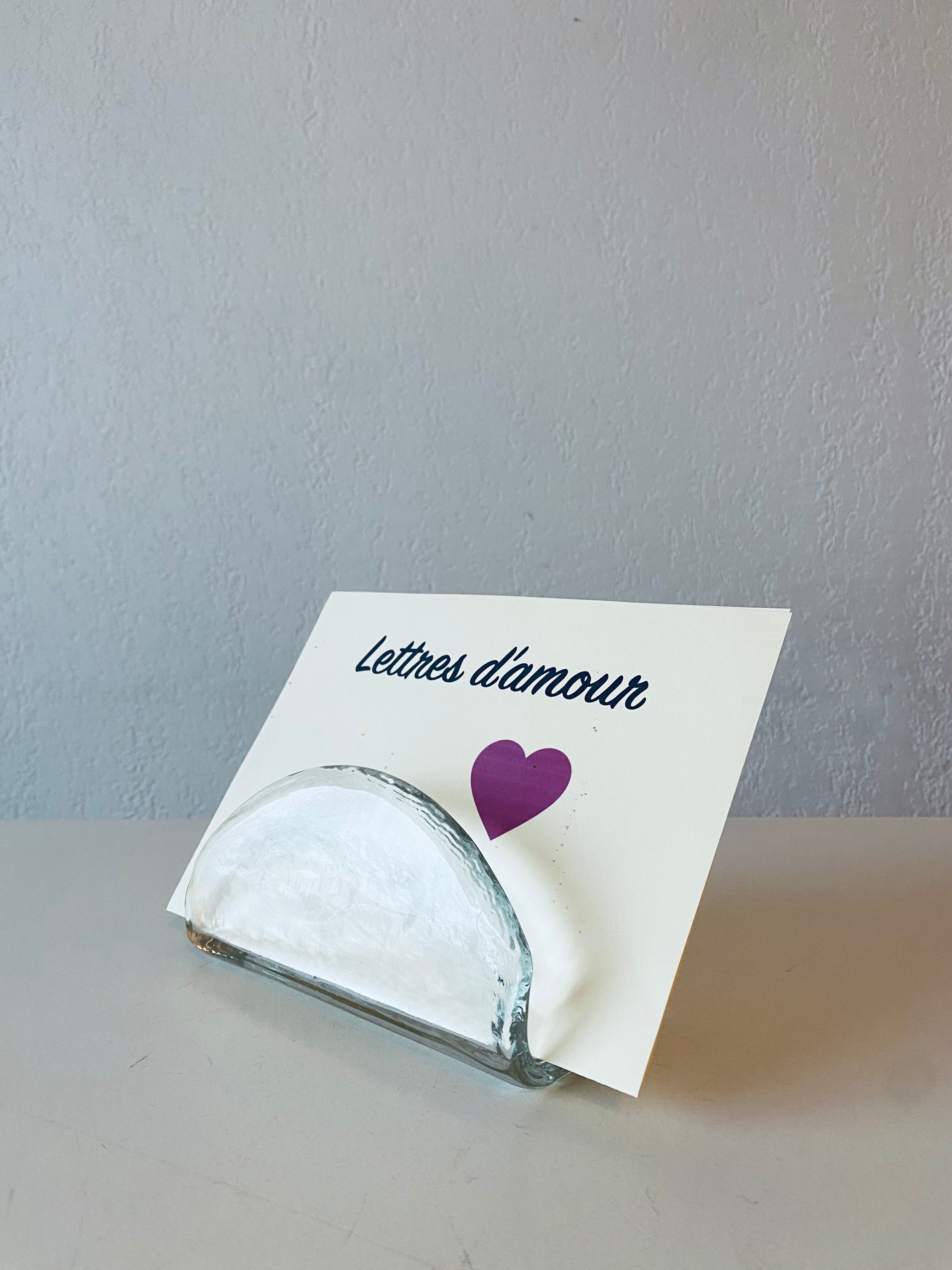 Glass letter holder