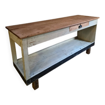 Vintage draper's table / Kitchen island – 1930s