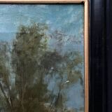 HST painting (19th/20th century) Children fishing in the undergrowth