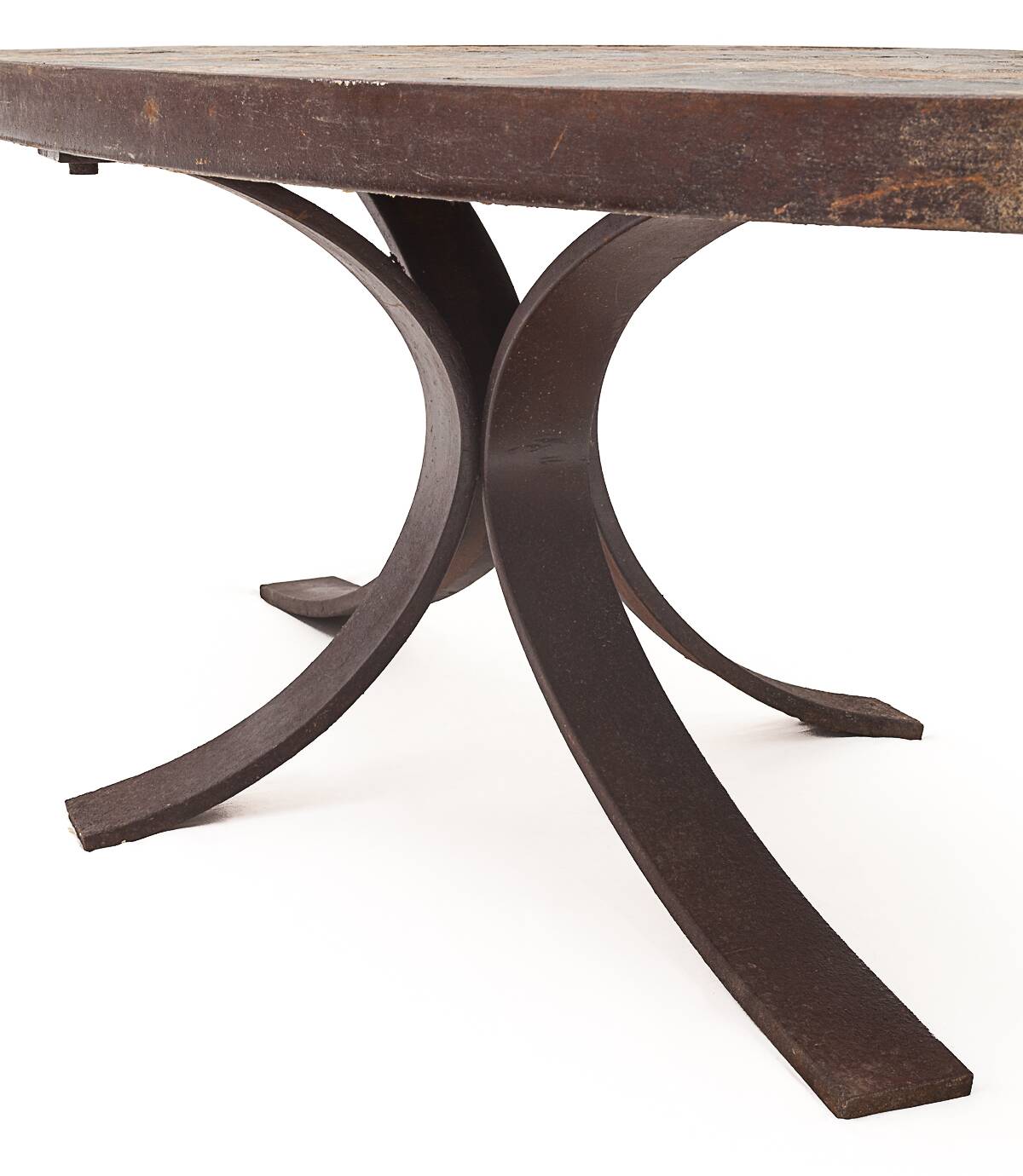 Brutalist oval table
