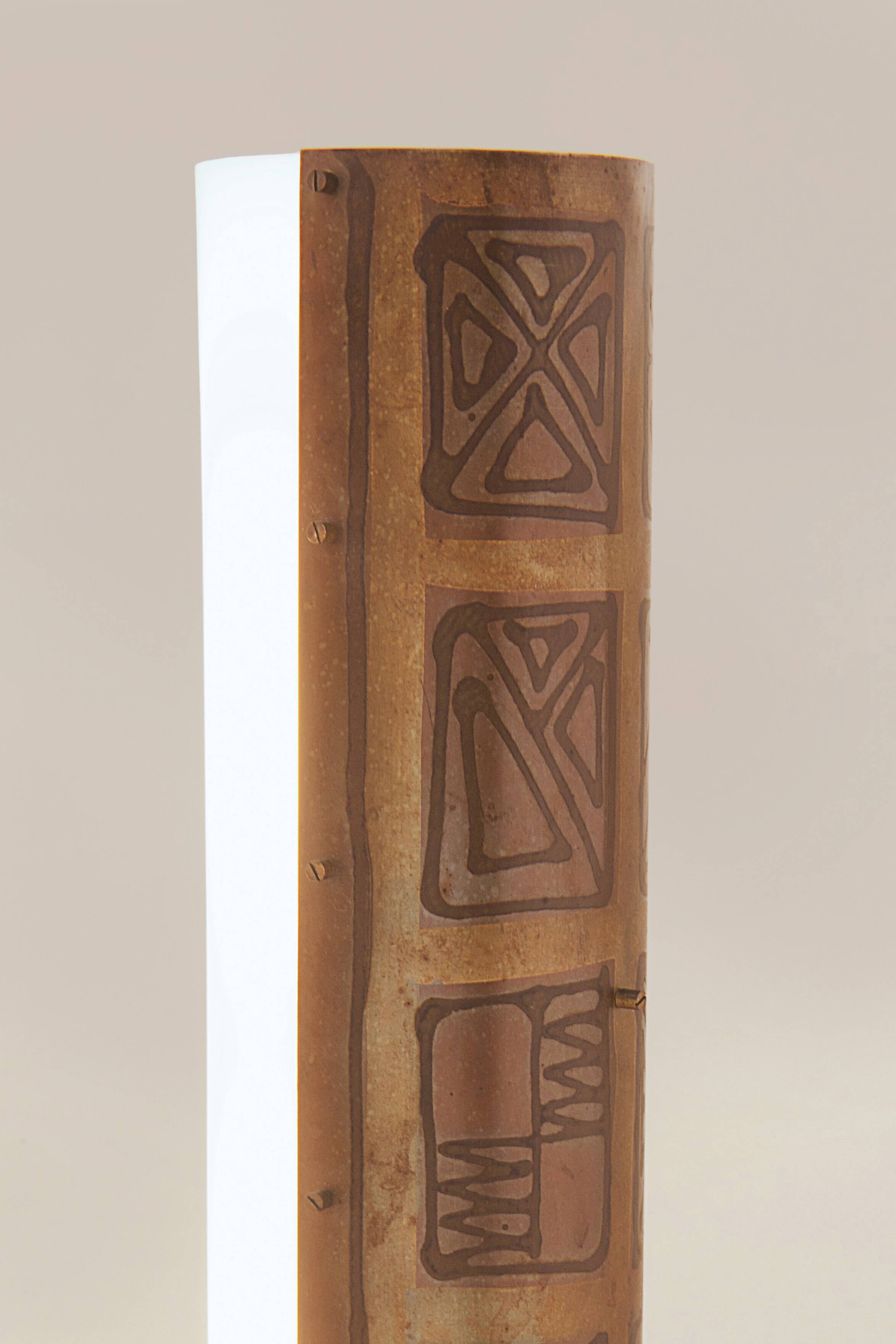 Lampadaire brutaliste italien