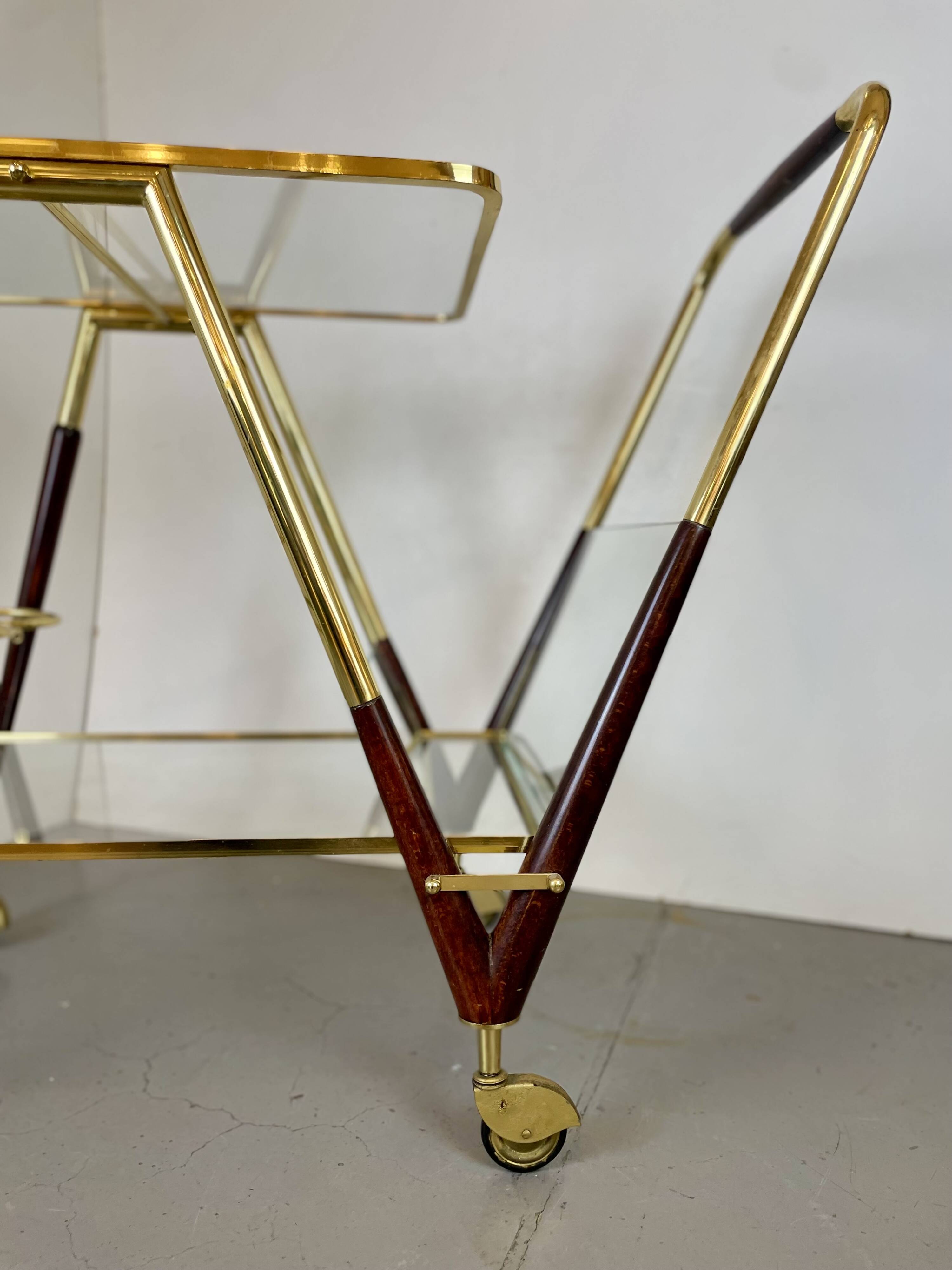 Bar Cart Trolley style Cesare Lacca, 1950’s