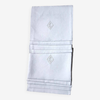 9 19th monogrammed 19th century party napkins