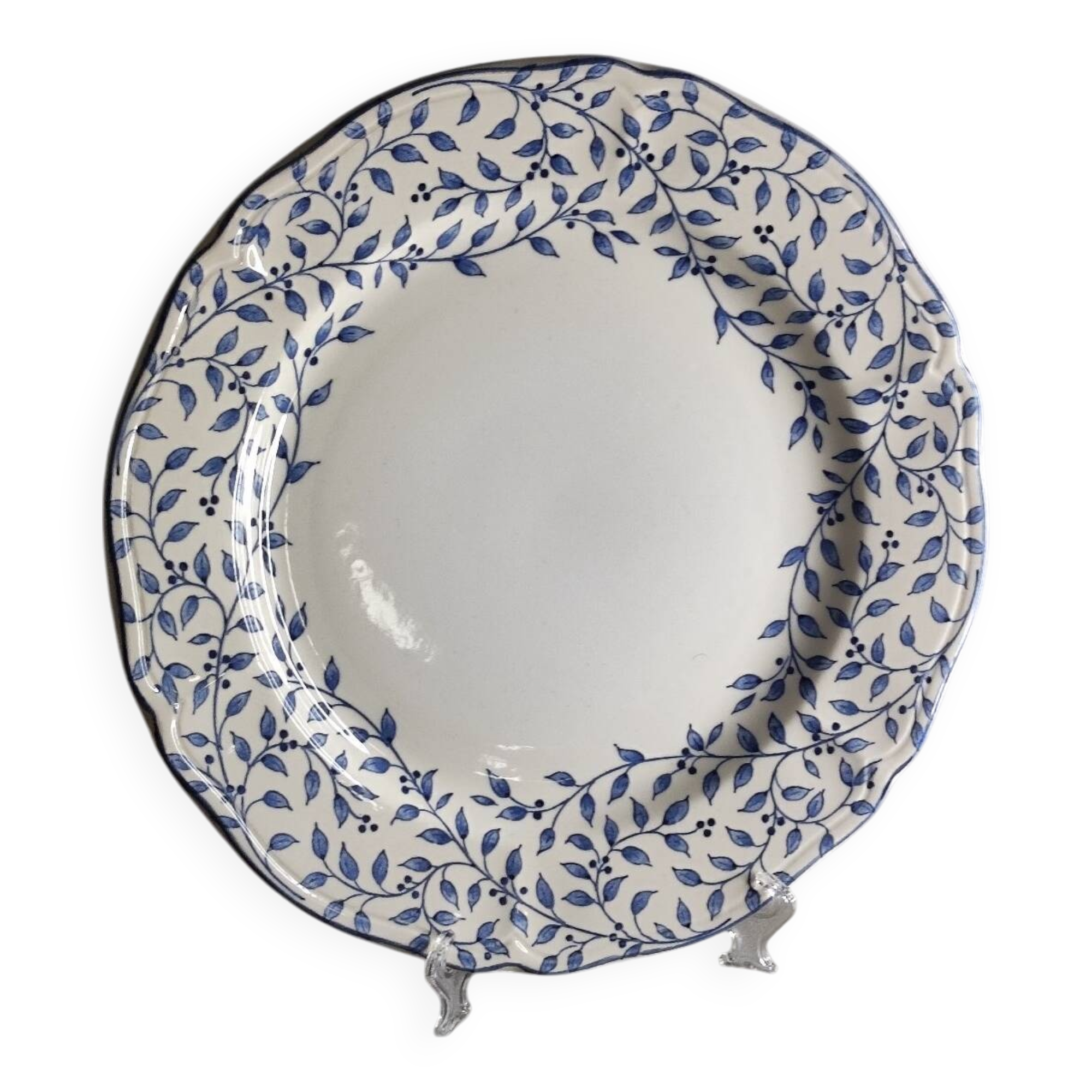 Blue flower plate dish