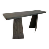 Steel console and solid top