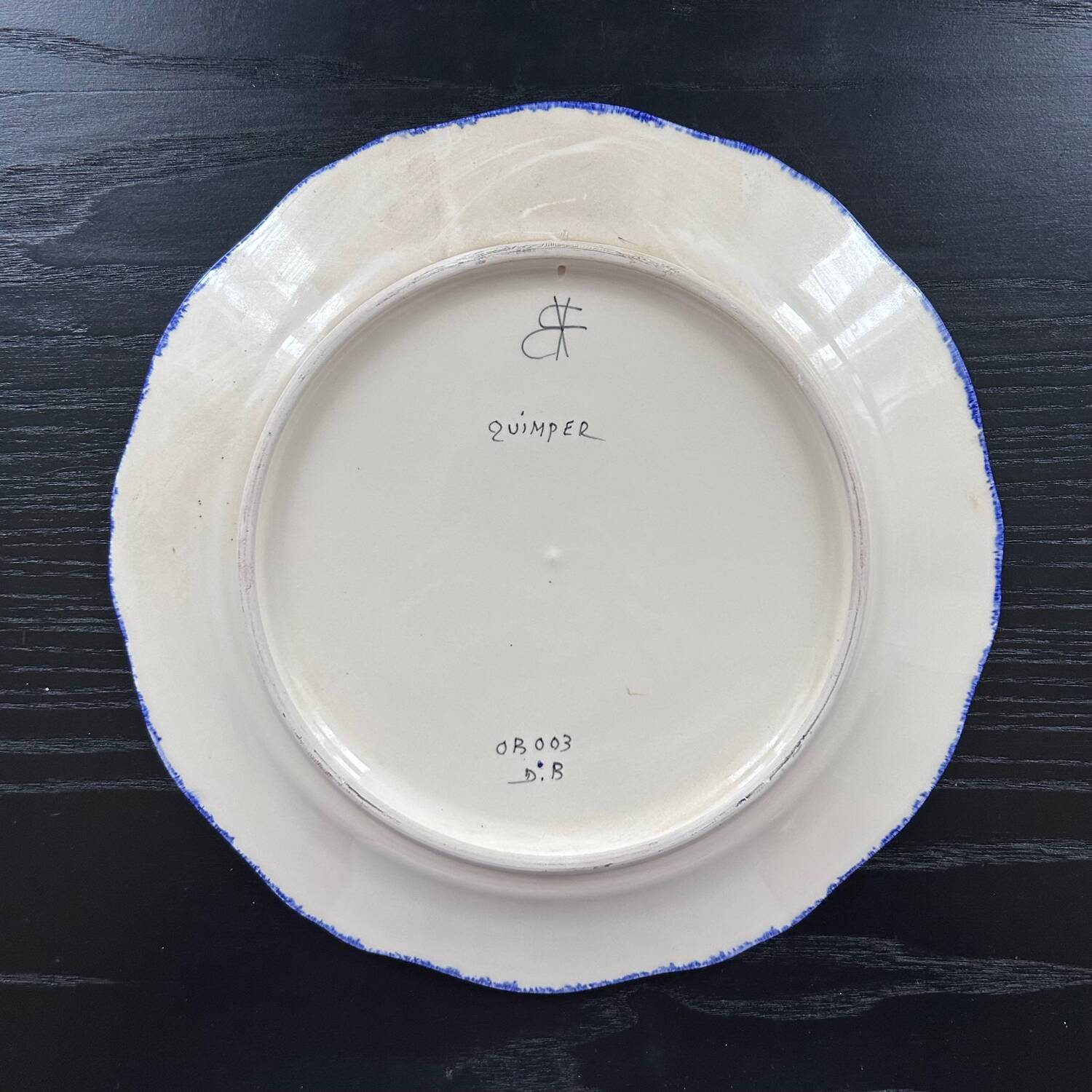 Dish signed Quimper