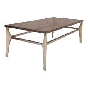 Table basse italienne metal & verre