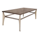 Italian coffee table metal & smoked glass ca 1970