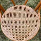 Set of four cane and webbing bar stools