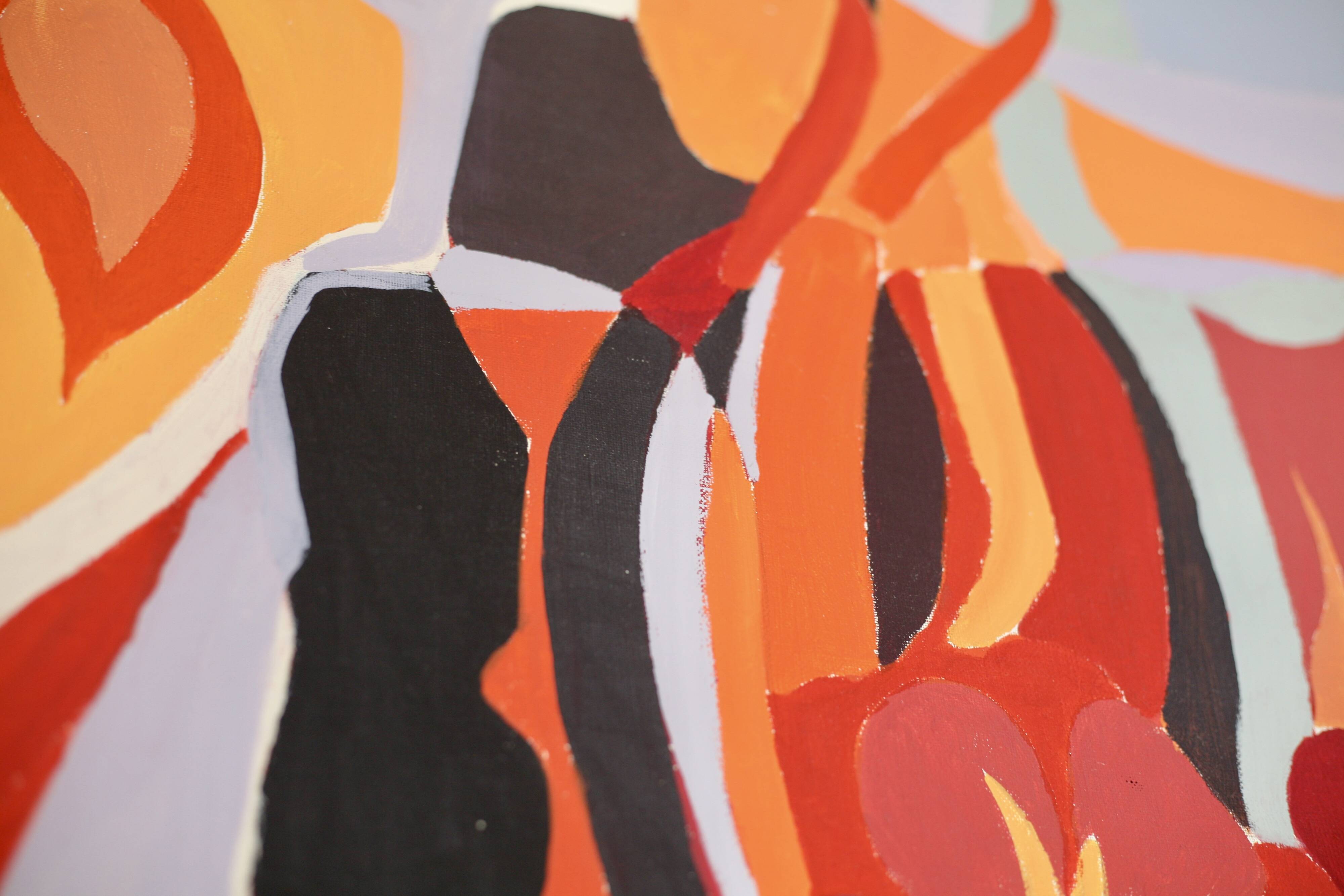 Psychedelic canvas, painting, 70s
