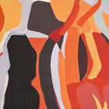 Psychedelic canvas, painting, 70s