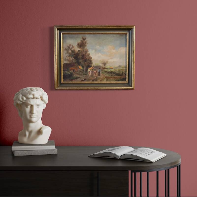 20th century Flemish bucolic landscape painting