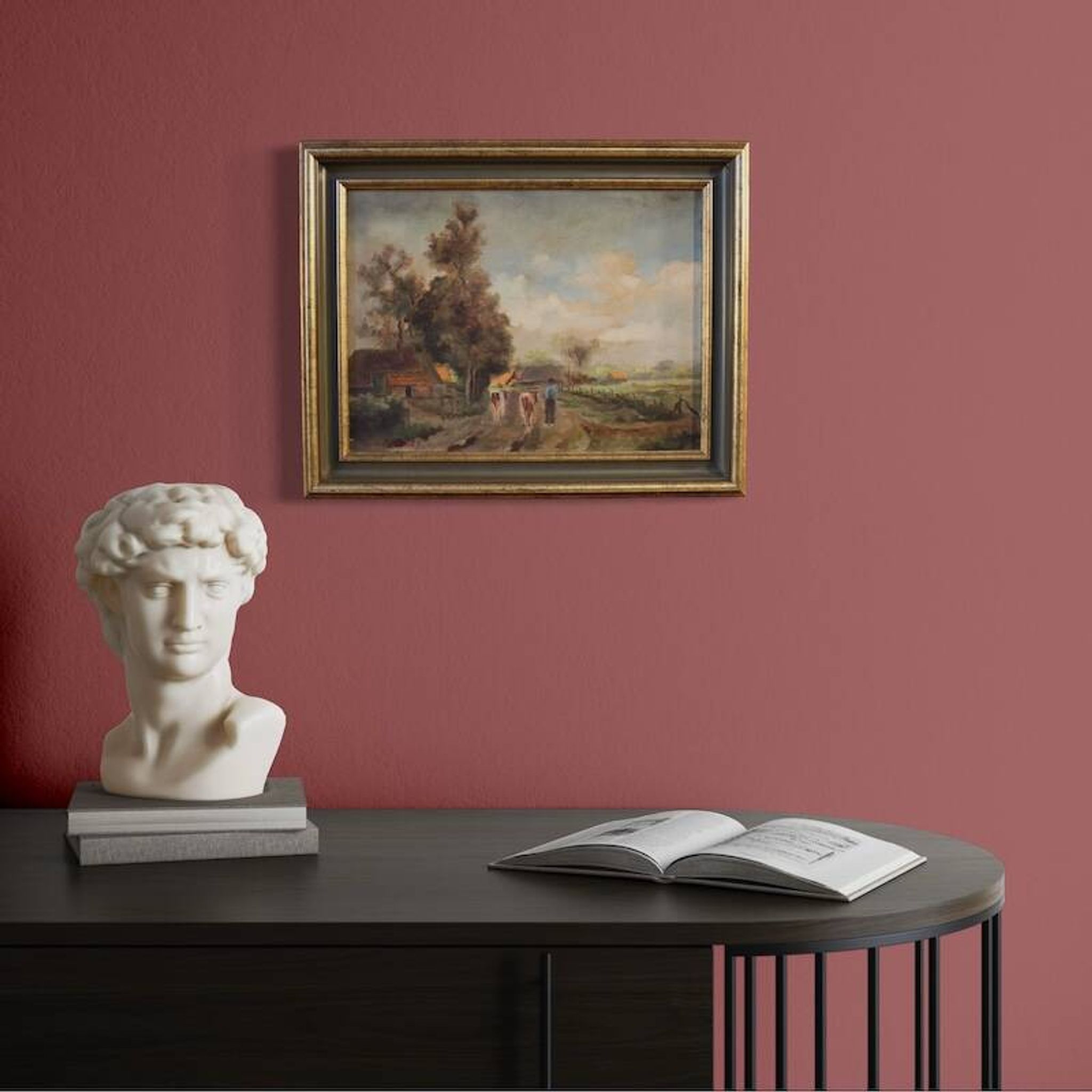 Peinture bucolique flamande du XXe siècle