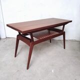Teak liftable coffee table, Denmark - 1960