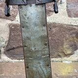 Pair of vintage wooden skis 1900-1920 mountain sport alsace chalet alps