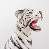 White ceramic tiger - Ceramiche Boxer, Italy