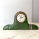 Art deco mantel clock Cazalas Bannière de Bigorre 1930, Basque ceramic clock