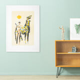 Naked Rider, Colour Lithograph on Paper, 63 x 88 cm