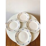 set of 4 vintage dessert plates
