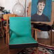 Fauteuil skaï bicolore des années 50