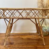 Vintage rattan planter