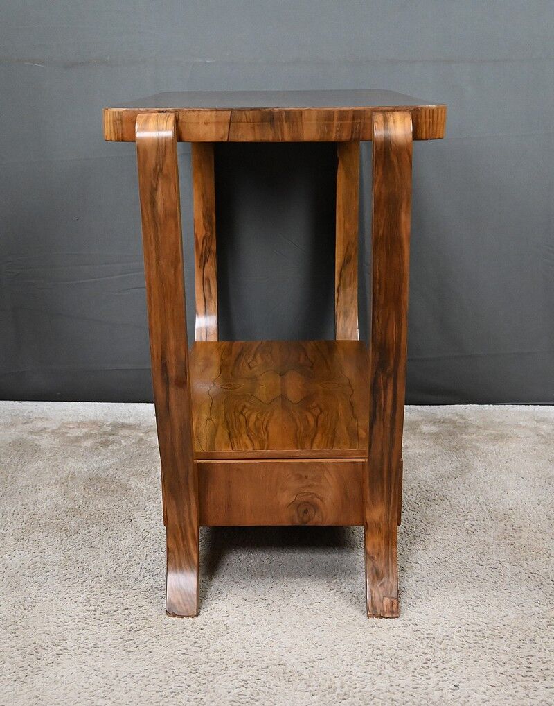 Console en placage de noyer, style art déco – XXe