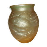 Art Deco moulded glass vase