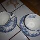 2 chocolate and English porcelain saucers