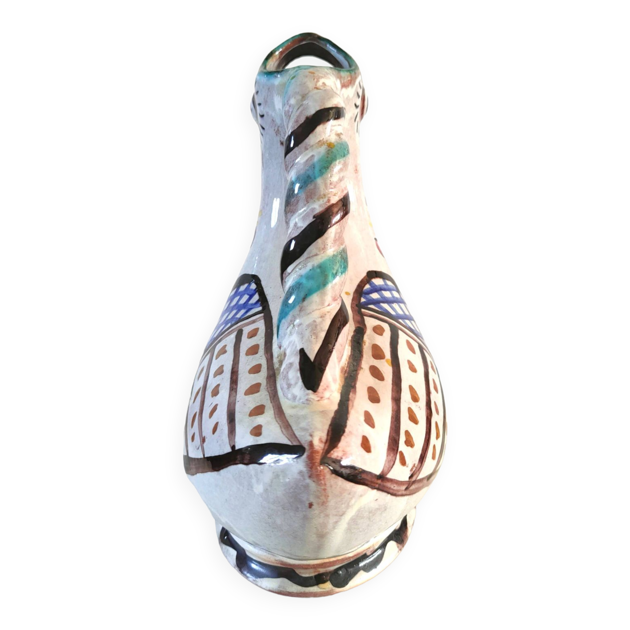 Zoomorphic ceramic pitcher design 70s