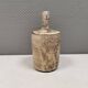 Handmade vase with thin top, in beige/earth coloured glaze. Denmark 1980s