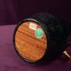 Aldo Tura Mod. 1278D Decorated Blue Goatskin Parchment Thermos Italy 1950