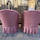 Paire de fauteuils crapaud style Napoléon III