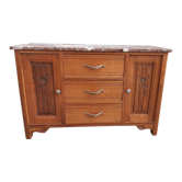 Art Deco chest of drawers marble and oak