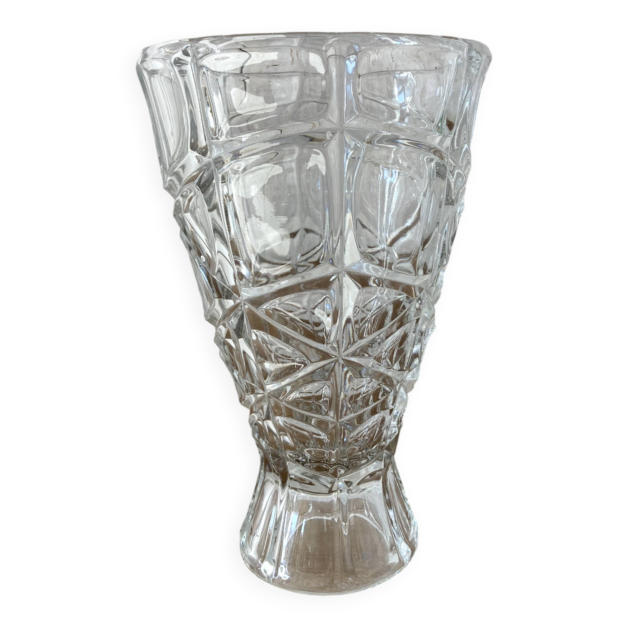 Cut crystal vase