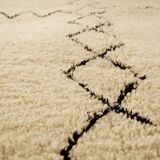 Tapis beni ouarain noir et blanc 200x300cl
