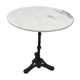 Bistro table in round marble of Parisian brasserie