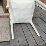 Series of 6 Louis XVI style chairs matte white laque