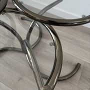 Morex coffee table attributed to Milo Baughman, 1970s, 3 trays.